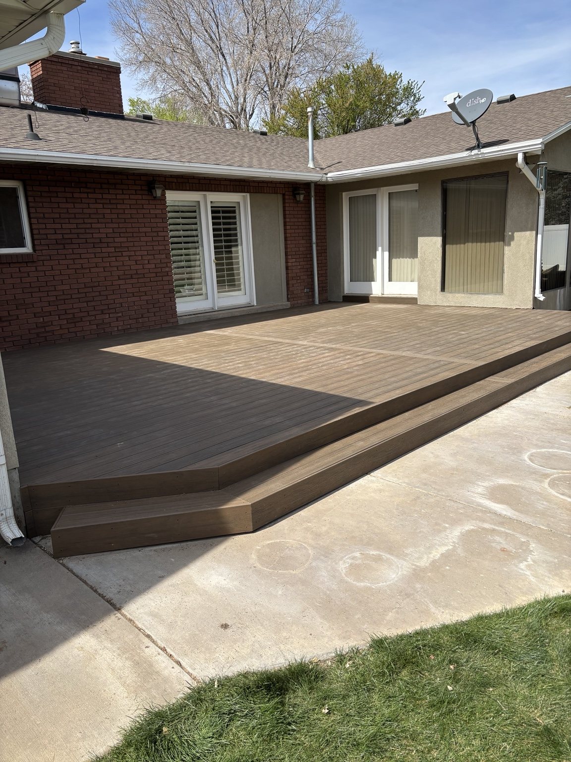 Brown composite deck