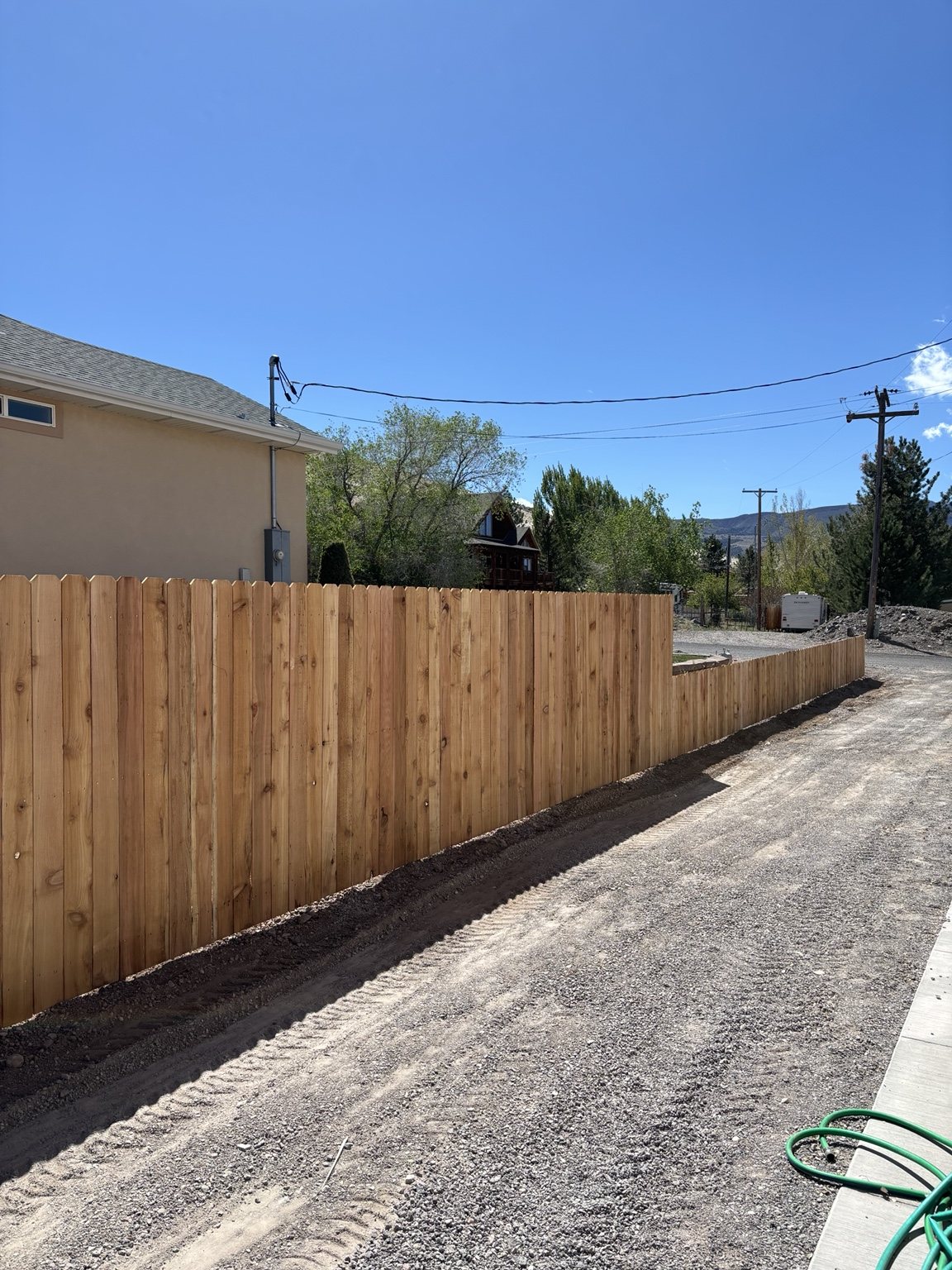Cedar privacy fence
