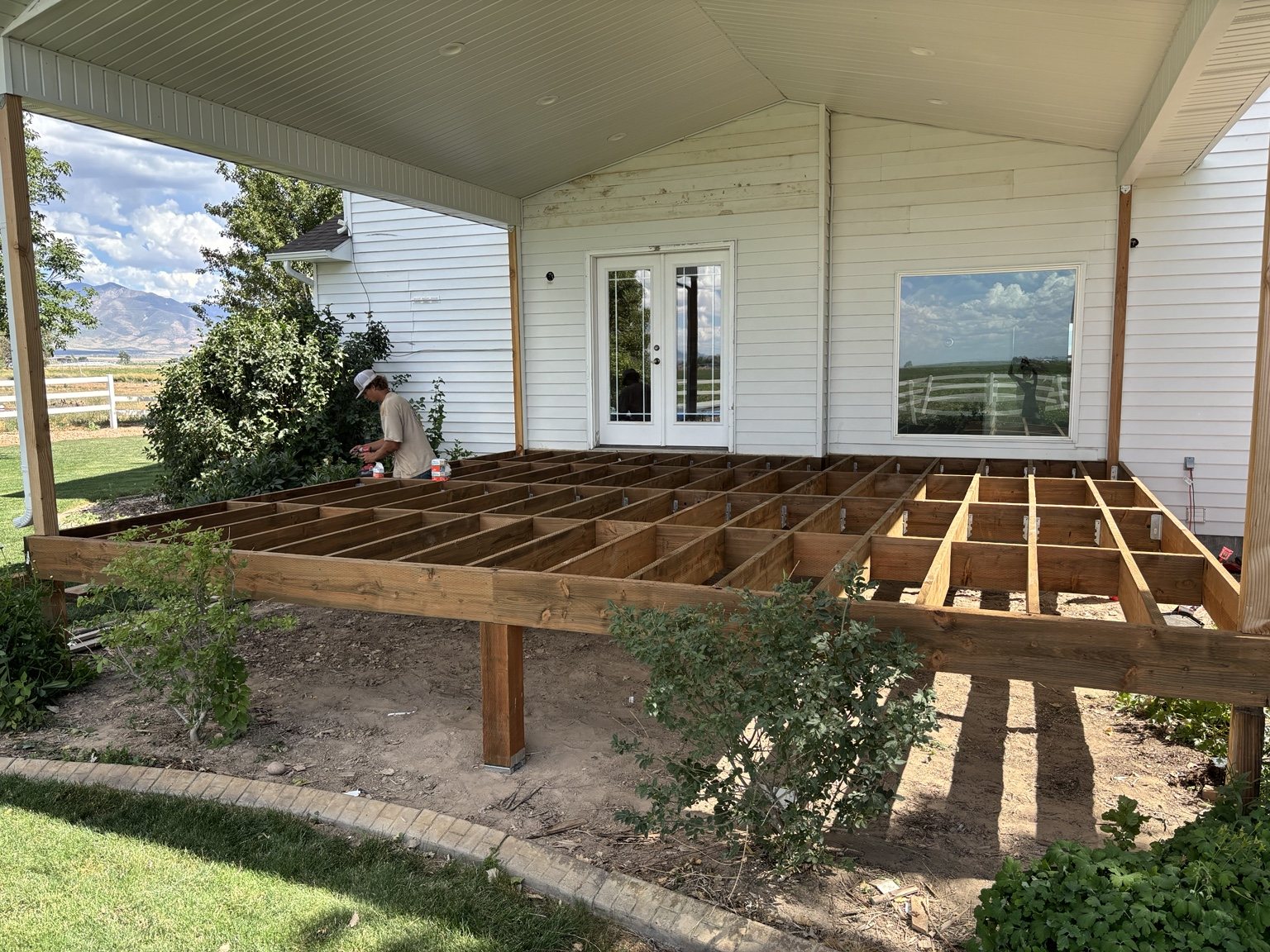 Large deck framing