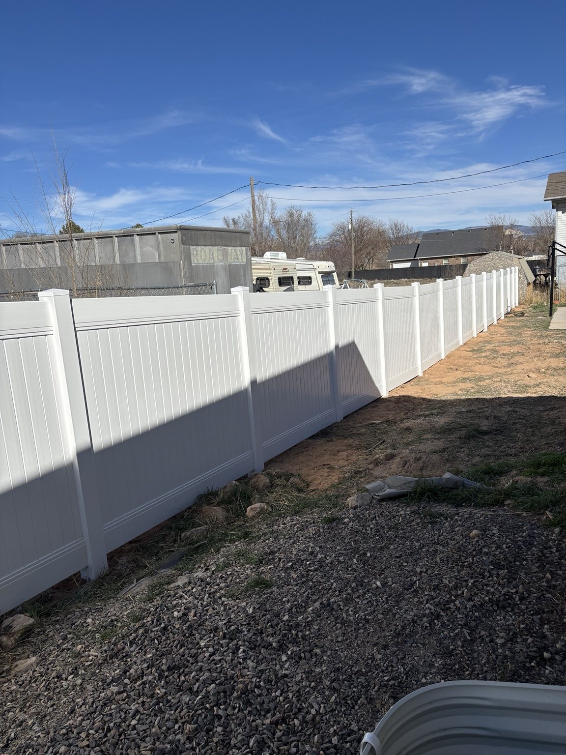 Vinyl yard fence